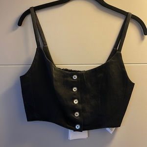 OPENING CEREMONY black crop top with buttons, size 2